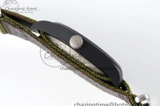 MIROTIME 0207 Top Gun Pilot Mark XVIII Limited “SFTI” M+F 1:1 Best Edition Black Dial on Green Nylon Strap A WaterResistant 7064